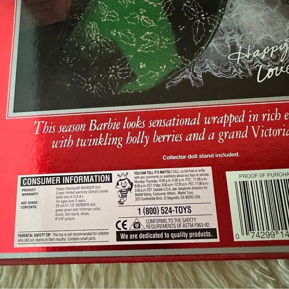 1995 Vintage NIB Happy Holidays Limited Edition Barbie - Picture 11 of 12